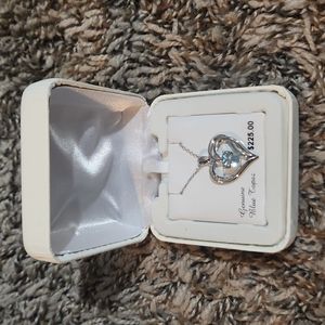 Blue Topaz Heart Necklace